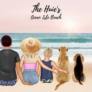 custom Illustrated family portraits